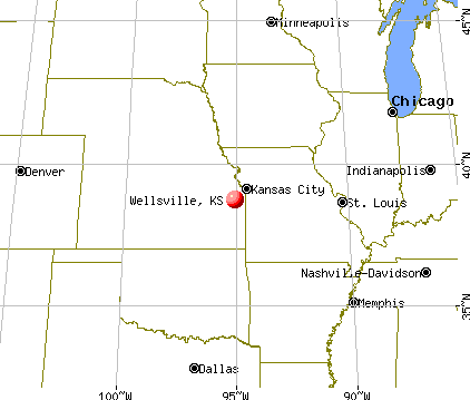 Wellsville, Kansas map