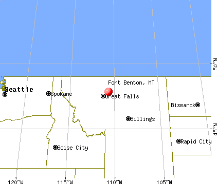 Fort Benton, Montana map