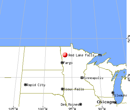 Red Lake Falls, Minnesota map