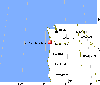 Cannon Beach, Oregon map