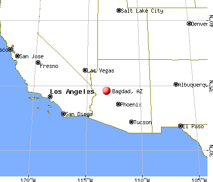Bagdad, Arizona map