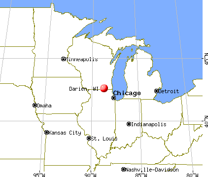 Darien, Wisconsin map