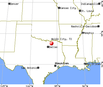 Wolfe City, Texas map