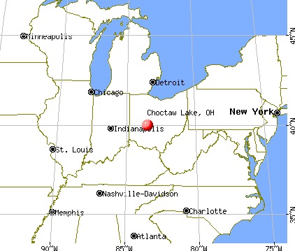 Choctaw Lake, Ohio map