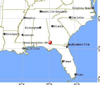 Donalsonville, Georgia map