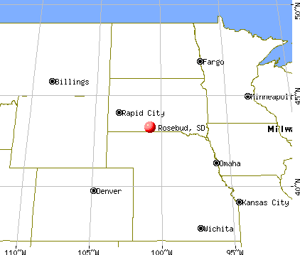 Rosebud, South Dakota map