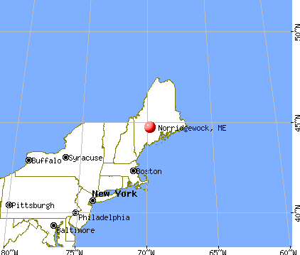 Norridgewock, Maine map