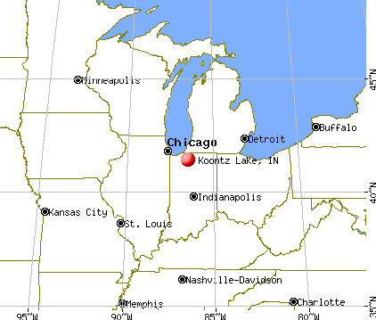 Koontz Lake, Indiana map