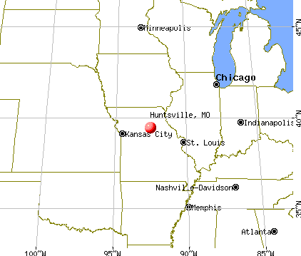 Huntsville, Missouri map
