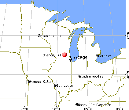Sharon, Wisconsin map