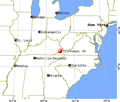 Clintwood, Virginia map