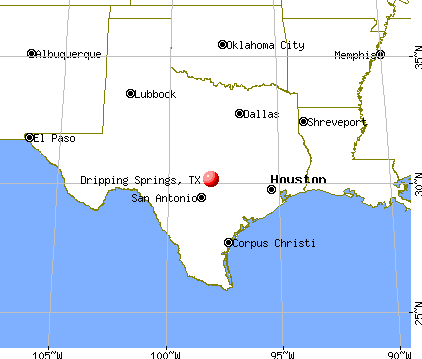 Dripping Springs, Texas map
