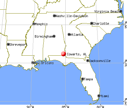 Cowarts, Alabama map