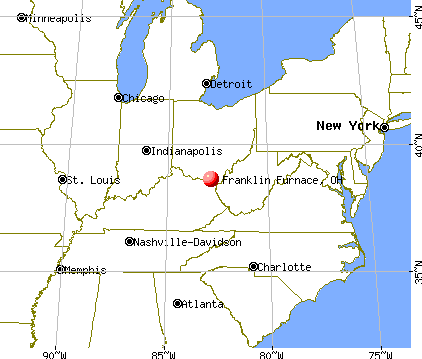 Franklin Furnace, Ohio map