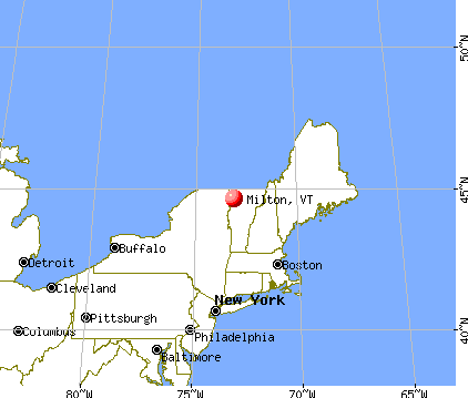 Milton, Vermont map