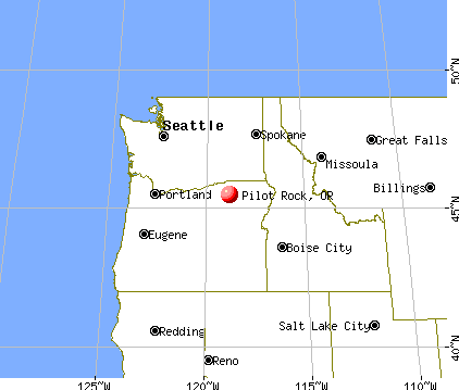 Pilot Rock, Oregon map