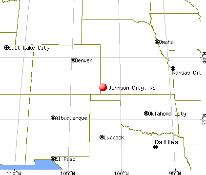 Johnson City, Kansas map