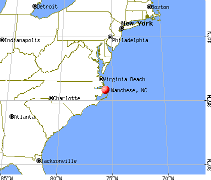 Wanchese, North Carolina map