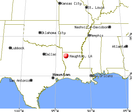 Haughton, Louisiana map