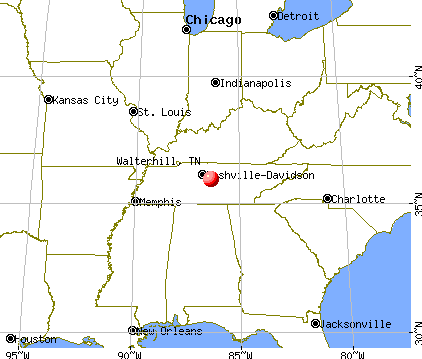 Walterhill, Tennessee map