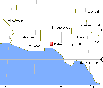 Radium Springs, New Mexico map