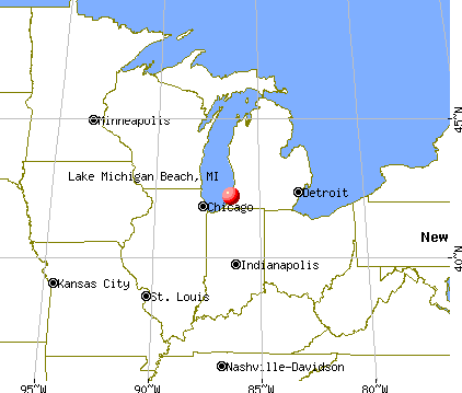Lake Michigan Beach, Michigan map