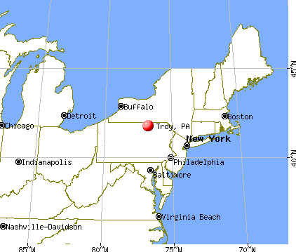 Troy, Pennsylvania map