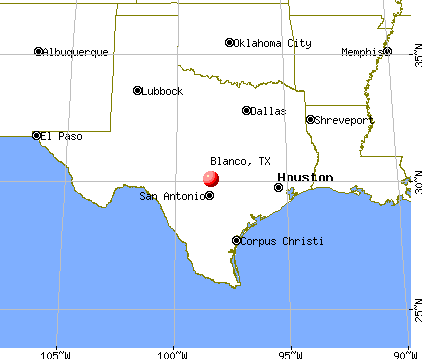 Blanco, Texas map