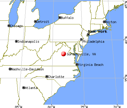 Gordonsville, Virginia map