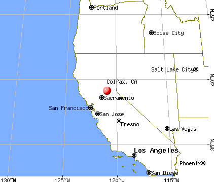 Colfax, California map