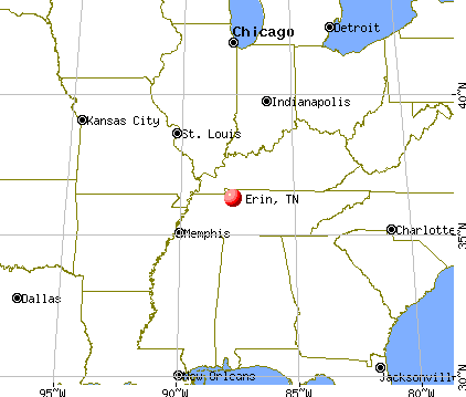 Erin, Tennessee map