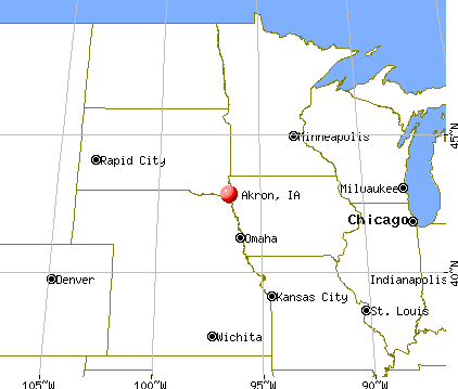 Akron, Iowa map