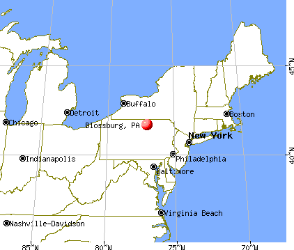 Blossburg, Pennsylvania map