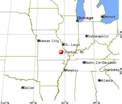 Ironton, Missouri map