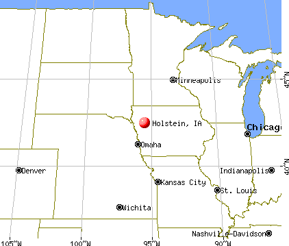 Holstein, Iowa map