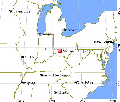 Sabina, Ohio map