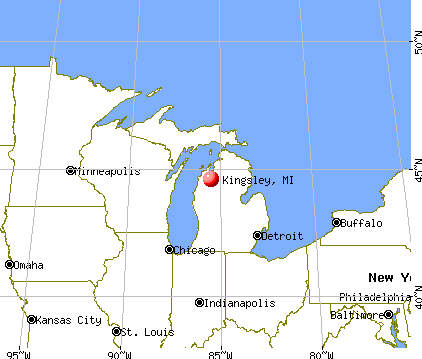 Kingsley, Michigan map