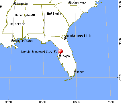 North Brooksville, Florida map