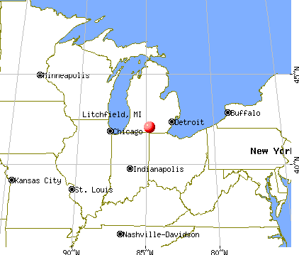 Litchfield, Michigan map