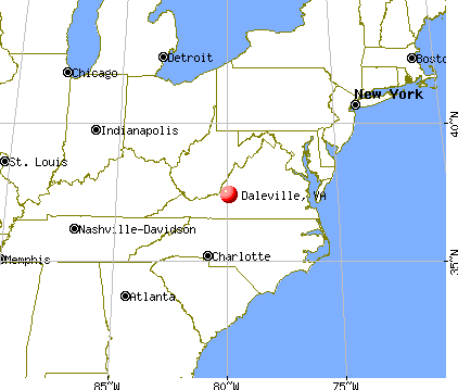 Daleville, Virginia map