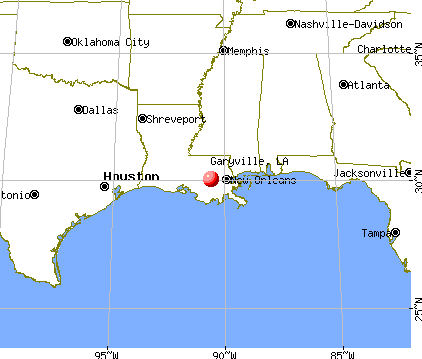 Garyville, Louisiana map