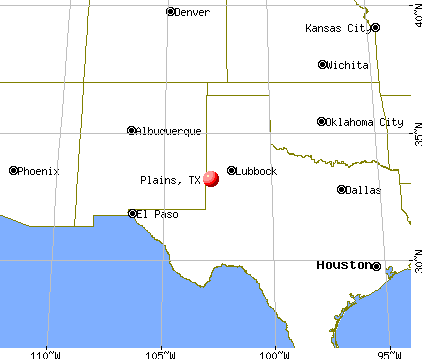 Plains, Texas map