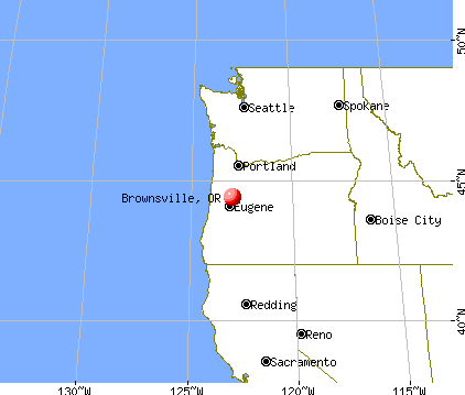 Brownsville, Oregon map