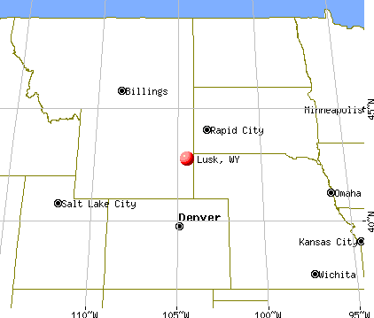 Lusk, Wyoming map