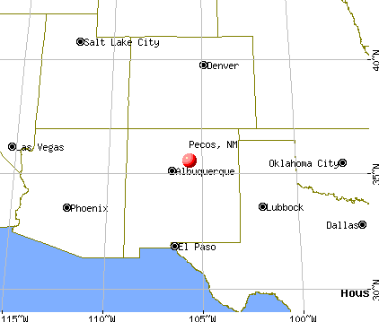 Pecos, New Mexico map