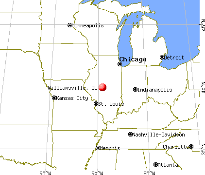 Williamsville, Illinois map