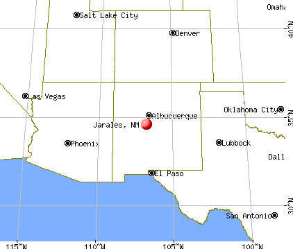 Jarales, New Mexico map