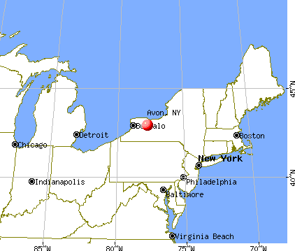 Avon, New York map