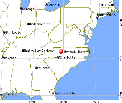 Bermuda Run, North Carolina map