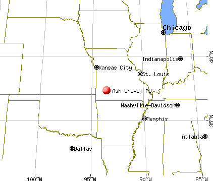 Ash Grove, Missouri map